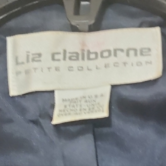 Liz Claiborne Navy and White Blazer - Picture 2 of 5